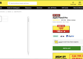 JB Hi-Fi: Apple Pencil Pro – $177